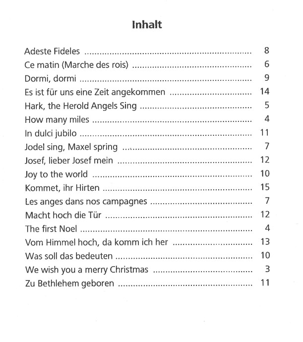 Weihnachtslieder international