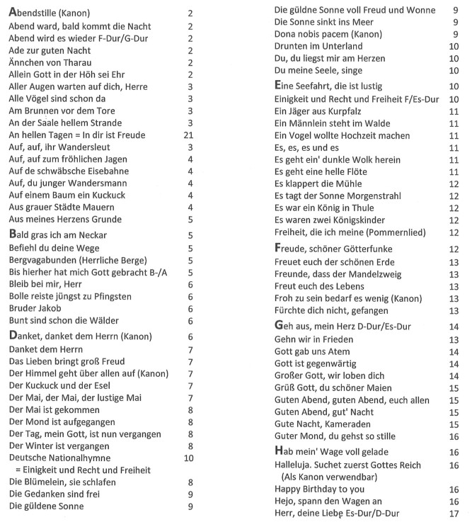 Melodien für tiefe Stimmen