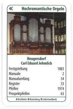 Sächsische Orgeln - Ein Quartettspiel