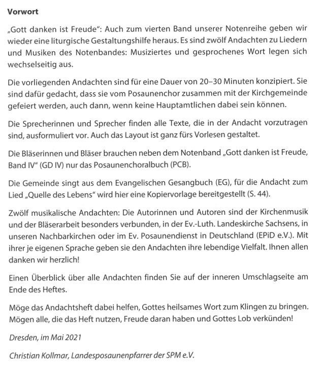 Gott danken ist Freude - Band 4 / Andachtsheft