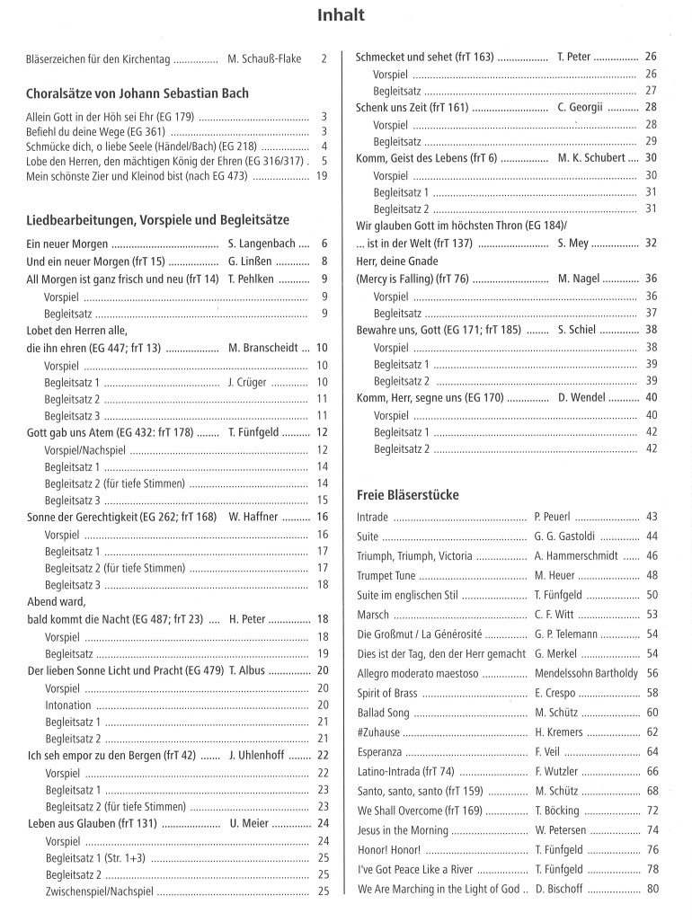 Bläserheft für Kirchentage - Band 6