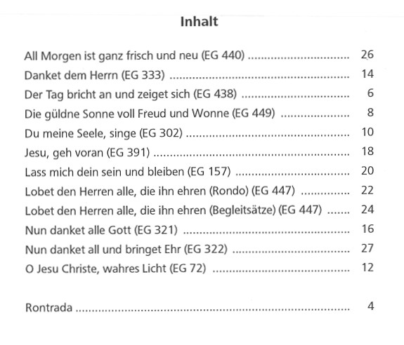 Rondos und Choralvorspiele, M. Leidenberger
