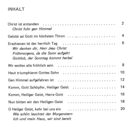 W. Haffner, Christ ist erstanden, Bläser und Orgel