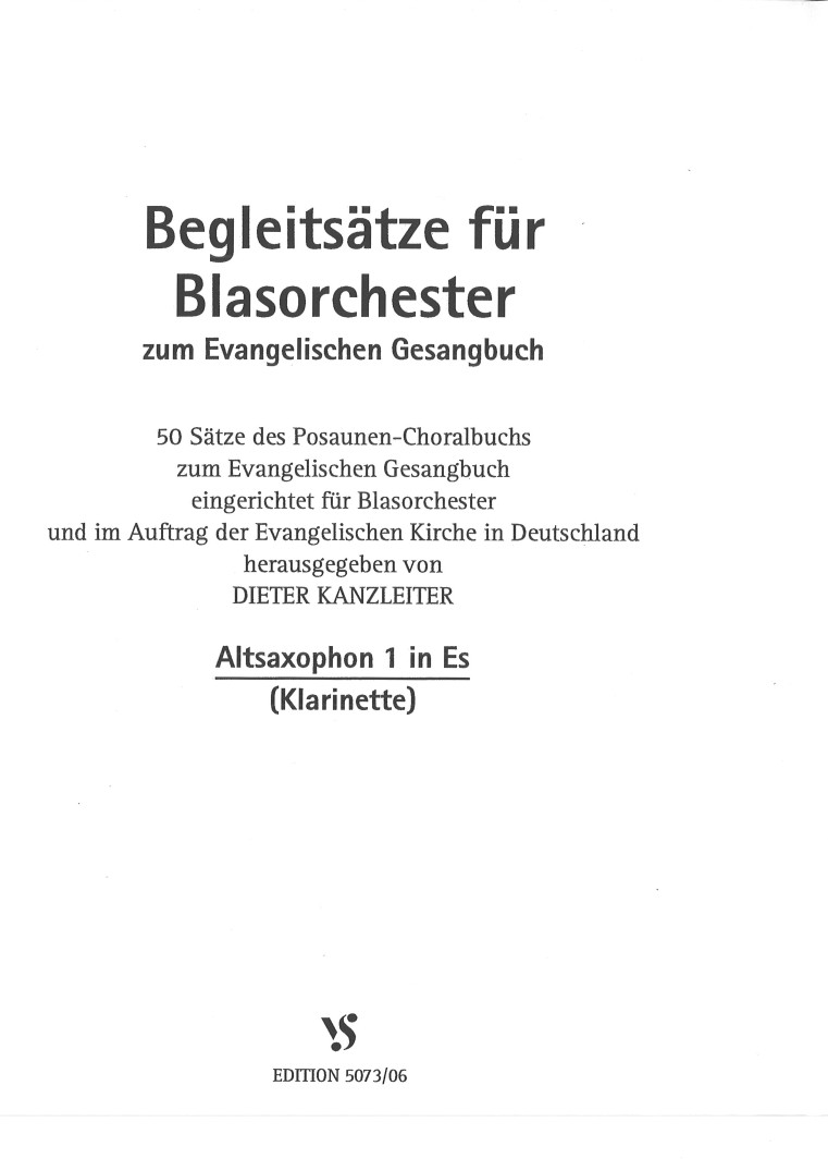 Begleitsätze für Blasorchester zum evangelischen Gesangbuch - Horn 1 / Altsaxophpon in Es